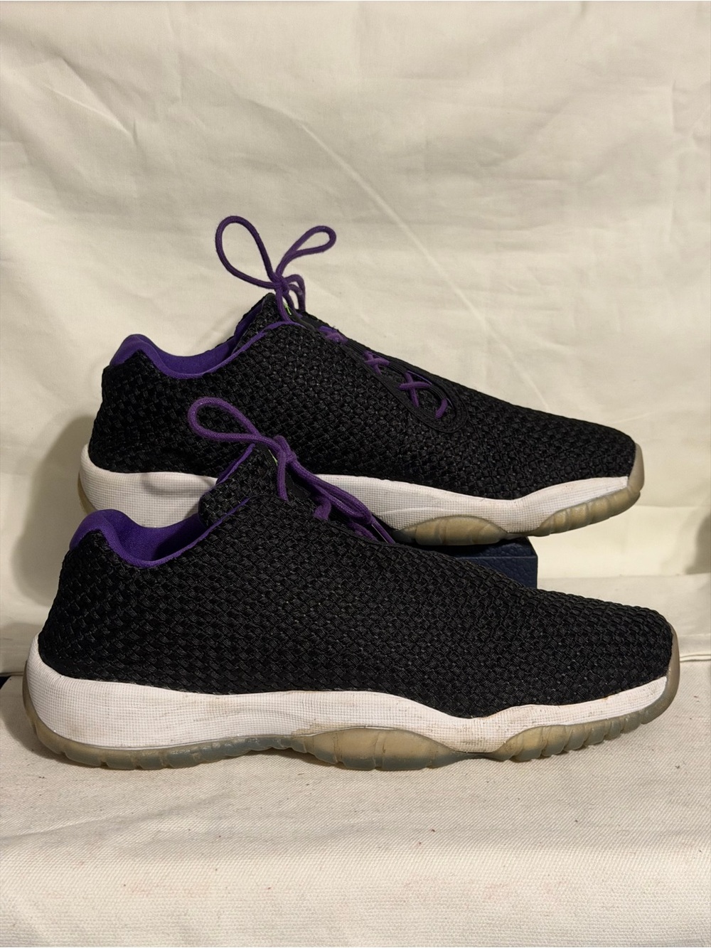 Jordan Future Low GG Black Ghost Gamma Ultraviolet Boys Sneakers 724814 032